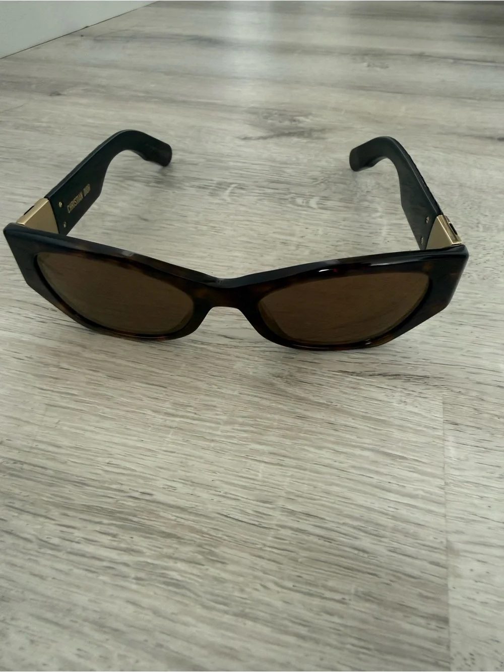 Dior Lady 95.22 B1 Tortoiseshell Oval Women's Sunglasses - Brown Lens